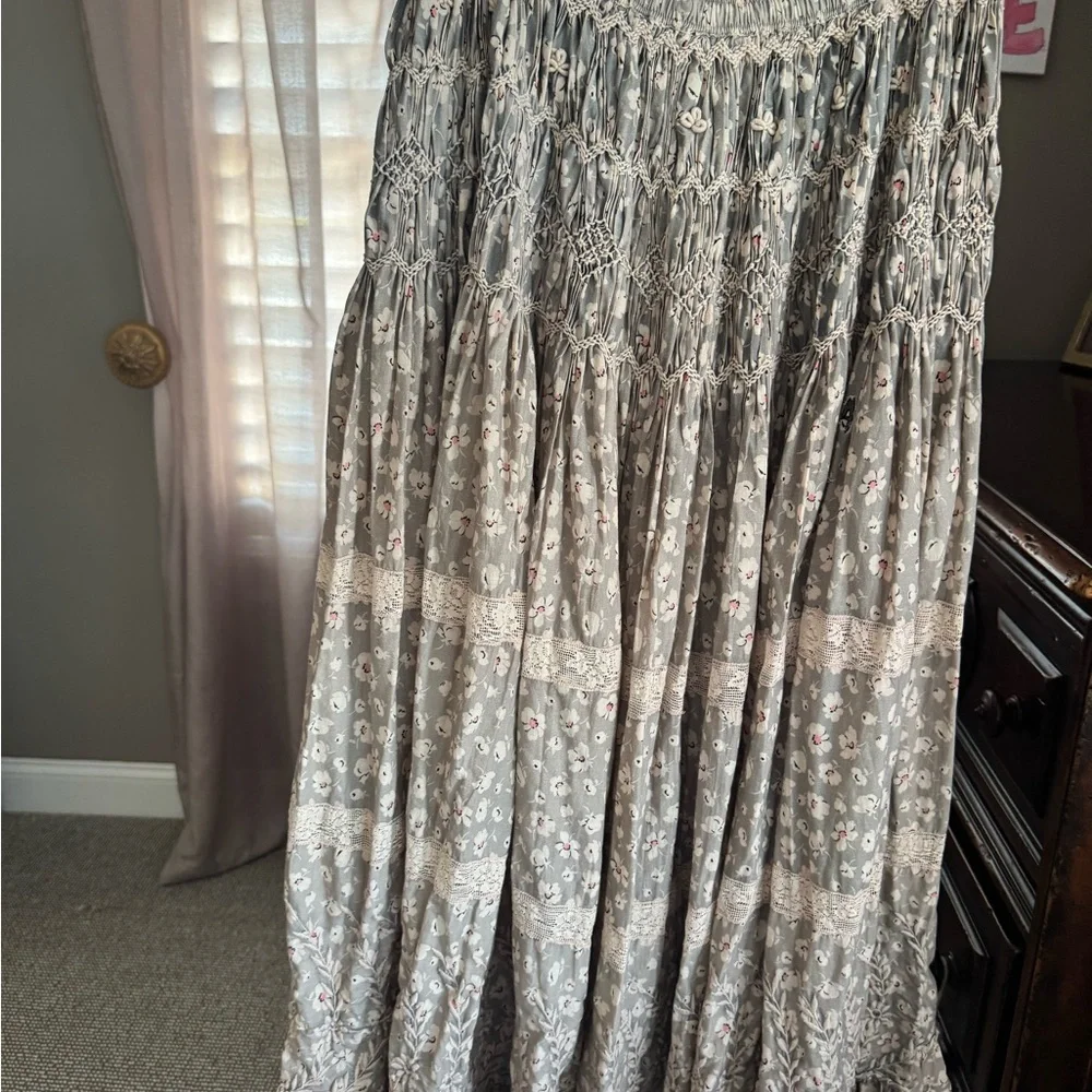 Magnolia Pearl Blue Floral Maxi Skirt *firm price* - Picture 3 of 3